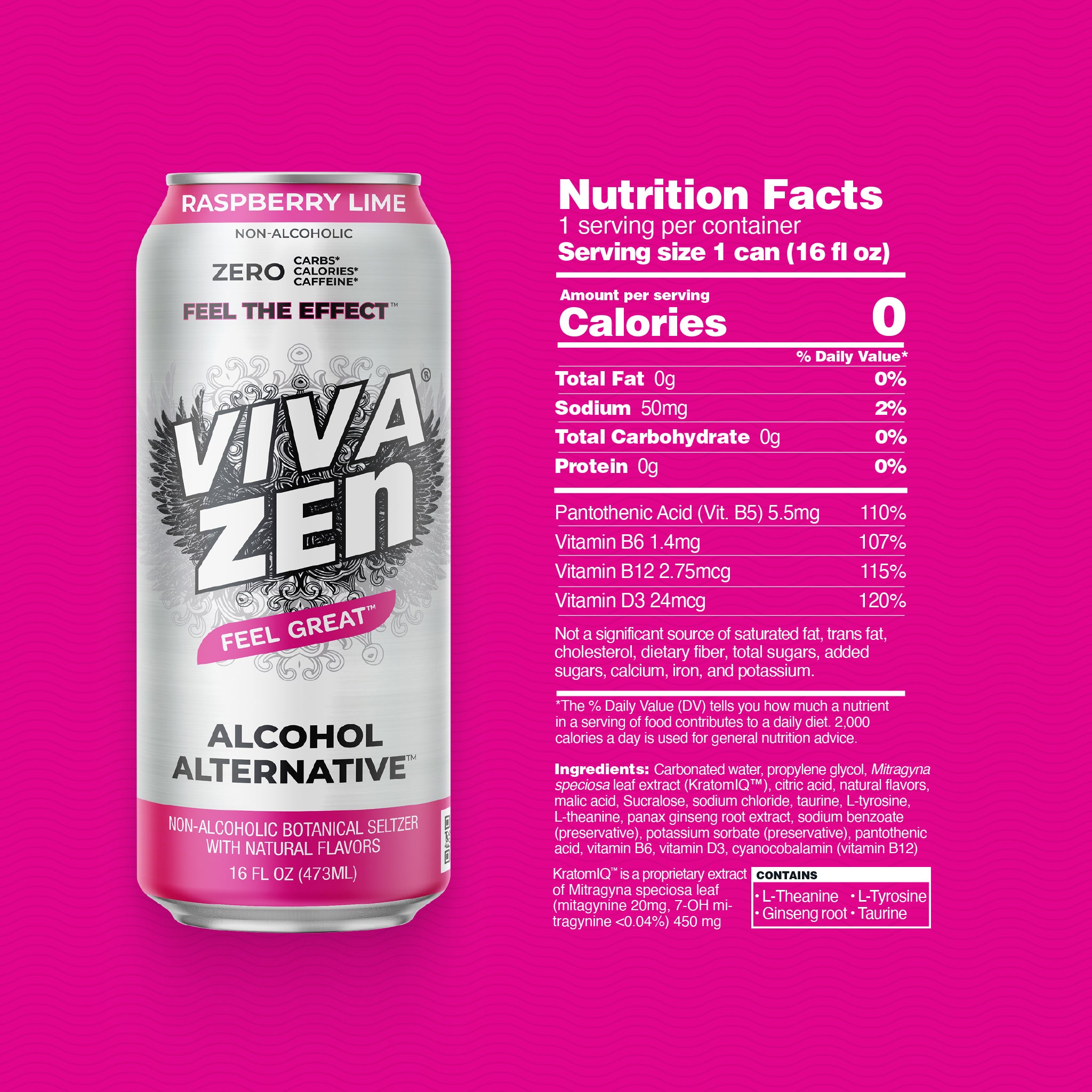 炭酸ガスミスト(BRILLIANT VIVO) VIVAZEN® Botanical Seltzer Raspberry Lime | Crisp Seltzer